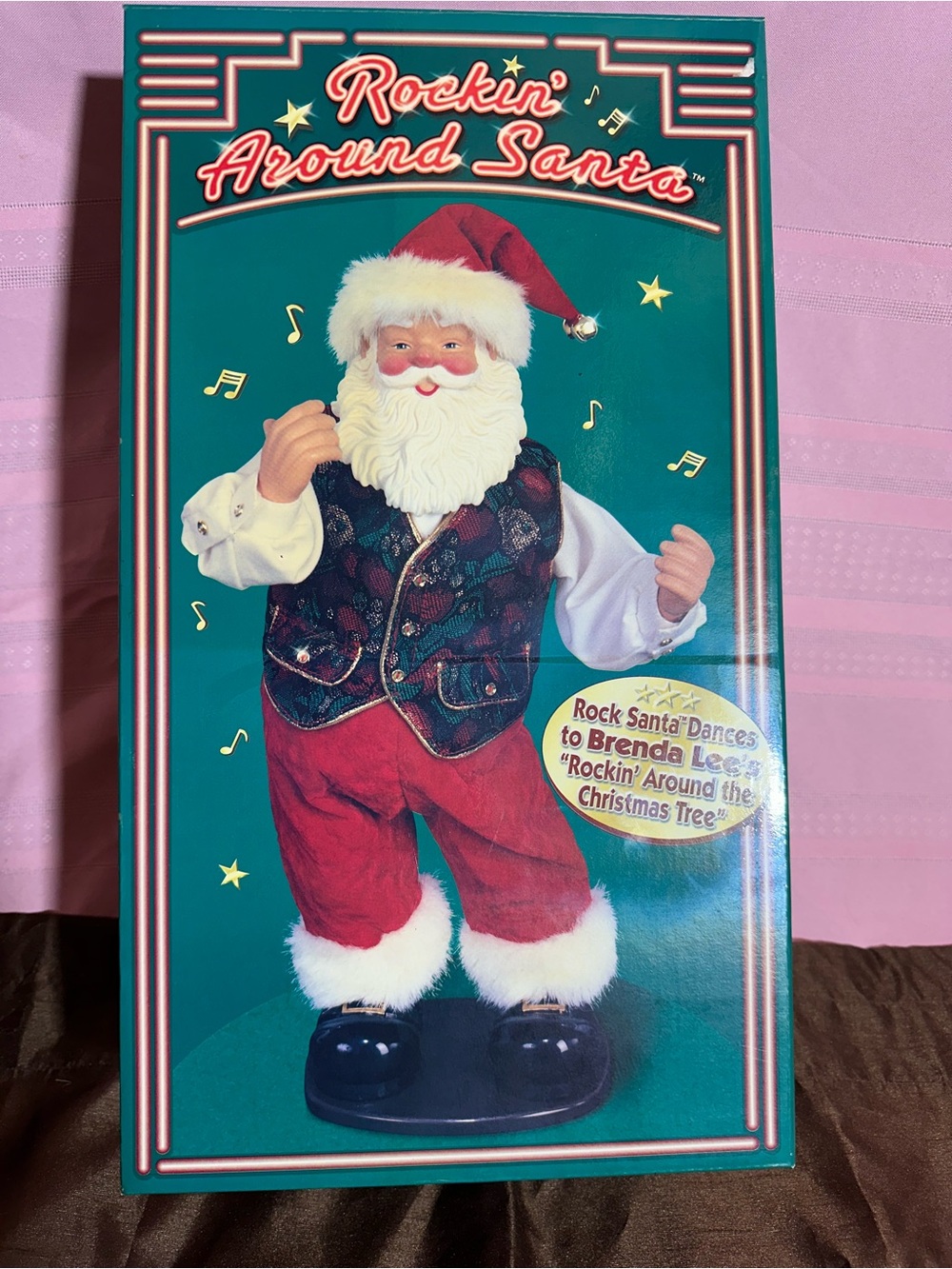 Rockin' Around Santa Holiday Figure - Red Vest & White Trim